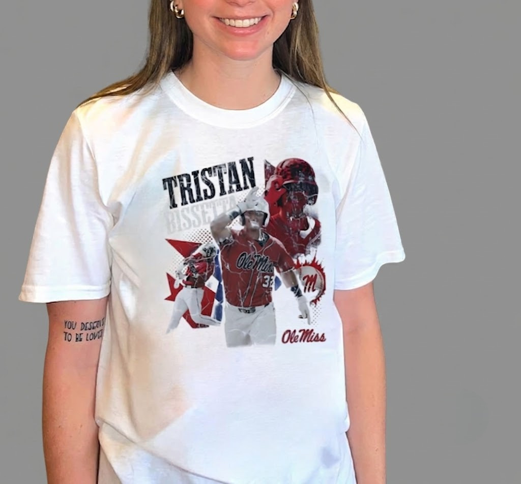 Tristan Bissettaa Ole Miss Shirt Baseball Graphic T-Shirt