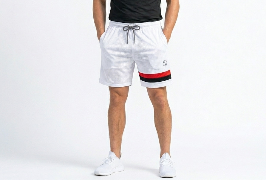 Mens Basketball Shorts Training Gym Longer Looser Fit Breathable Mesh W/ Pockets