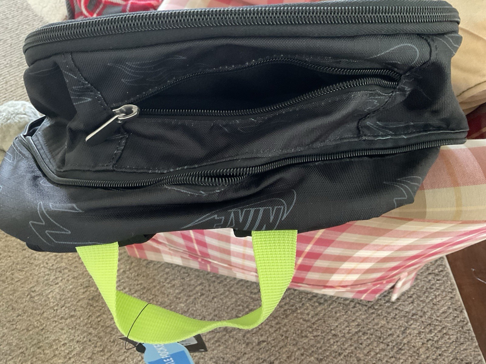 NEW Nike 3BRAND Graphic Backpack Black/Volt 30L Bottle Holder & Pockets Ret $55