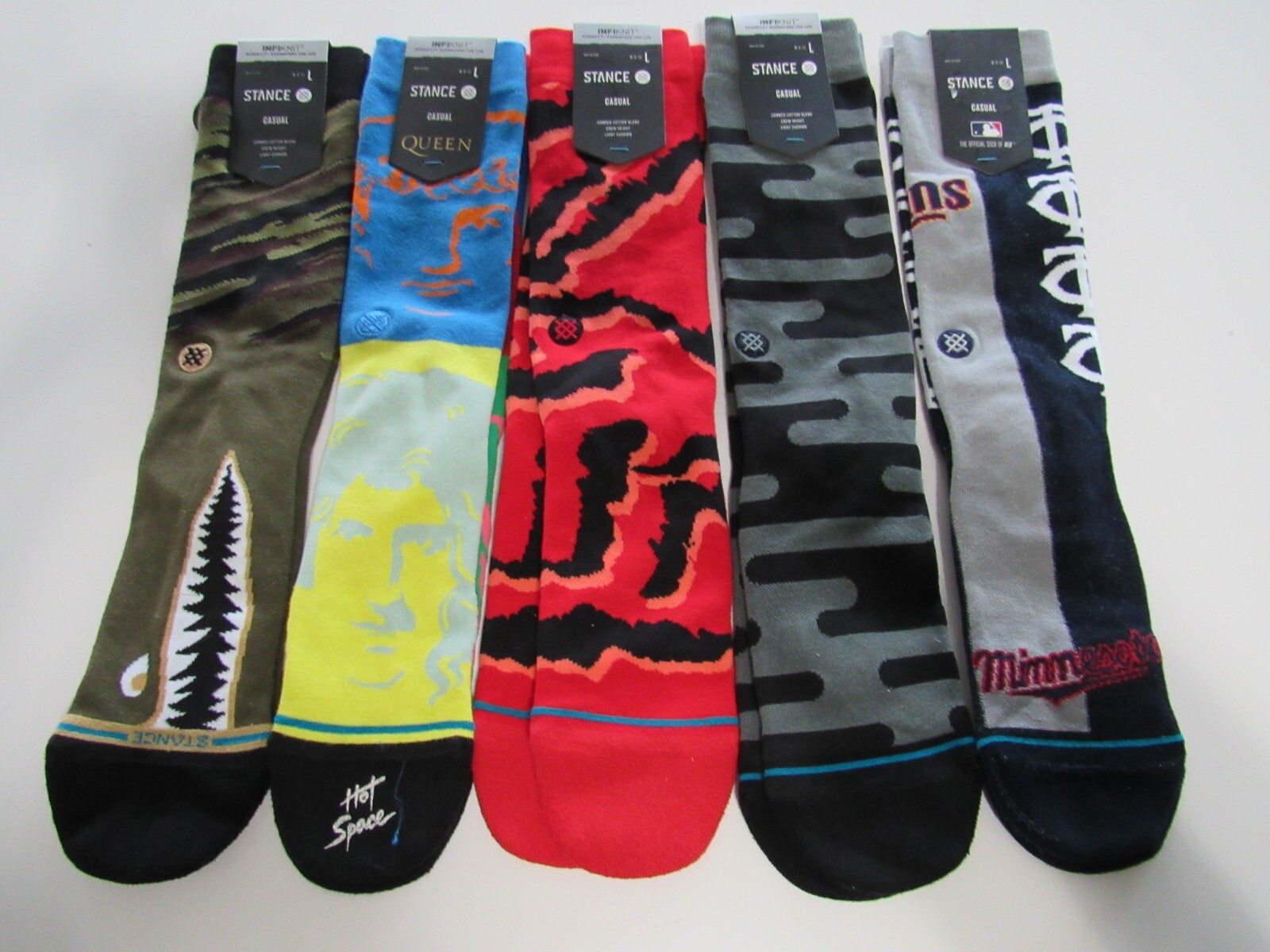 Stance Mens Casual Combed Cotton Blend Light Cushion Crew Socks Large 9-12 Nwt