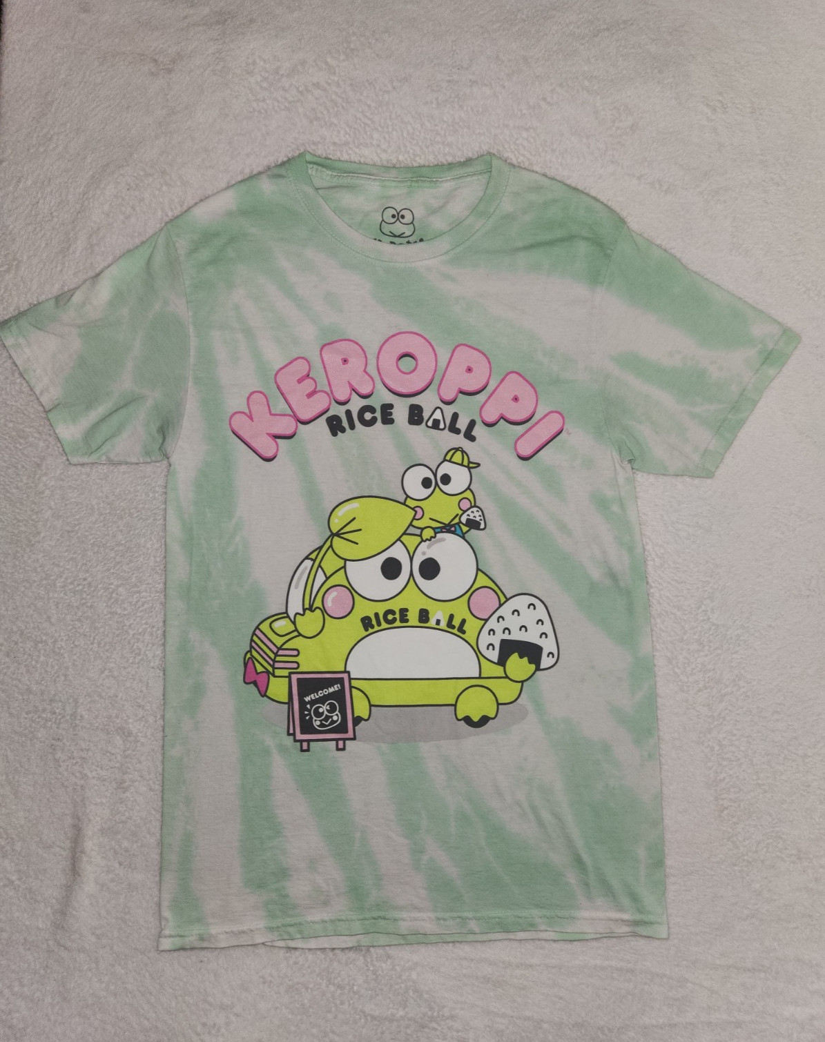Sanrio Keroppi T-Shirt Adult Size Small Tie Dye 100% Cotton