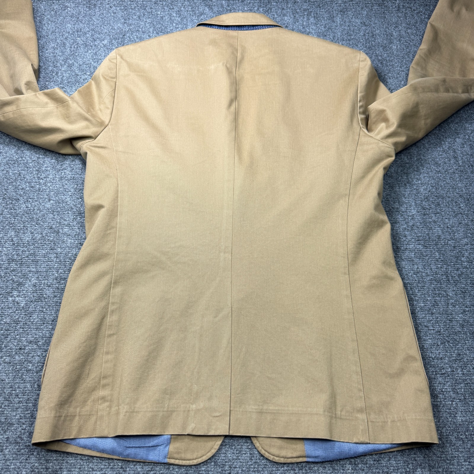 Combatant Gentleman Jacket Mens 42 Long Slim Tan Blazer Single Vent Unlined