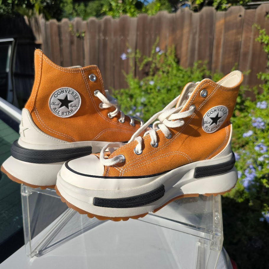 Converse Run Star Legacy CX Platform Shoes Womens 9 Mens 7.5 Orange Amber A00853