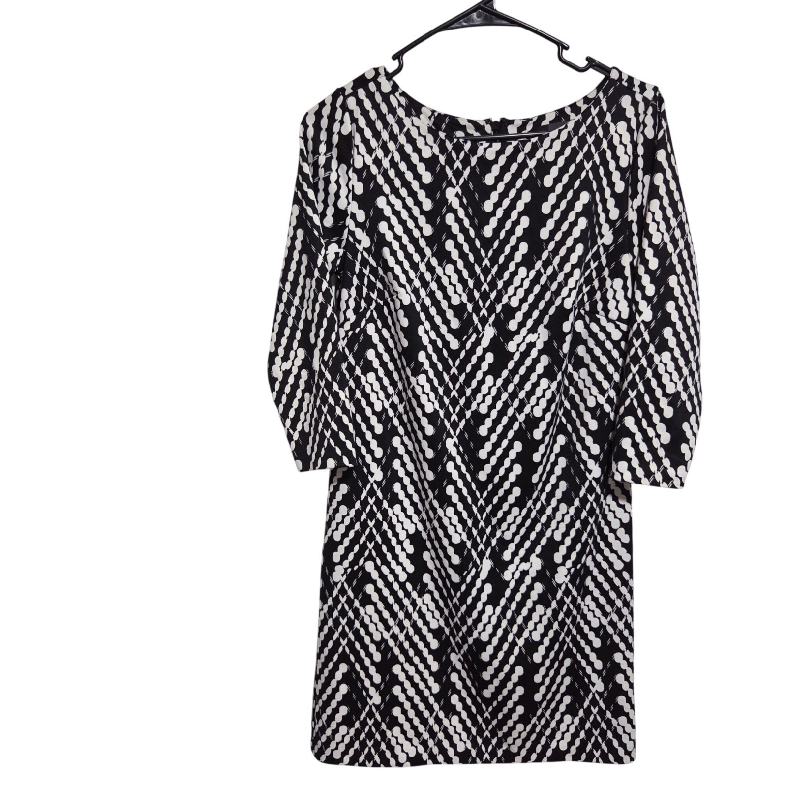 The Limited Shift Dress Size XS Black White Geometric Print Retro Y2K 70s Look