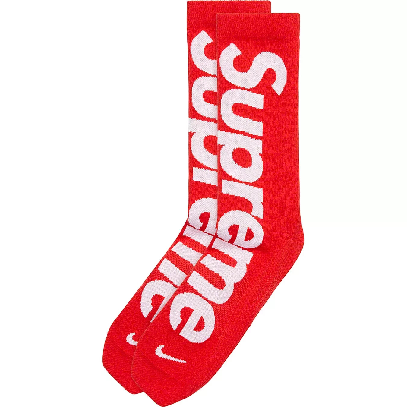 Brand New Original Supreme Mens Nike Lightweight Crew Socks – Red – FREE SHIP