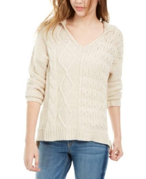 MSRP $65 American Rag Juniors’ Multi-Stitch Hoodie Beige Size XXS