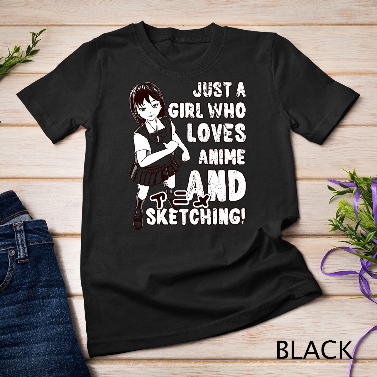 Just a girl who loves anime and sketching – Sketch drawing Unisex T-shirt