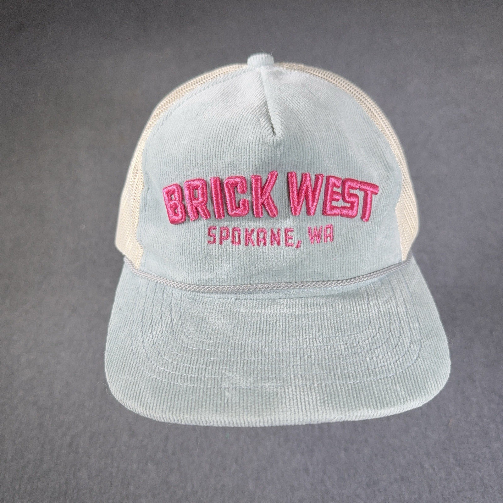 Spokane Washington Hat OSFA Blue Richardson Outdoor Corduroy Trucker Brick West
