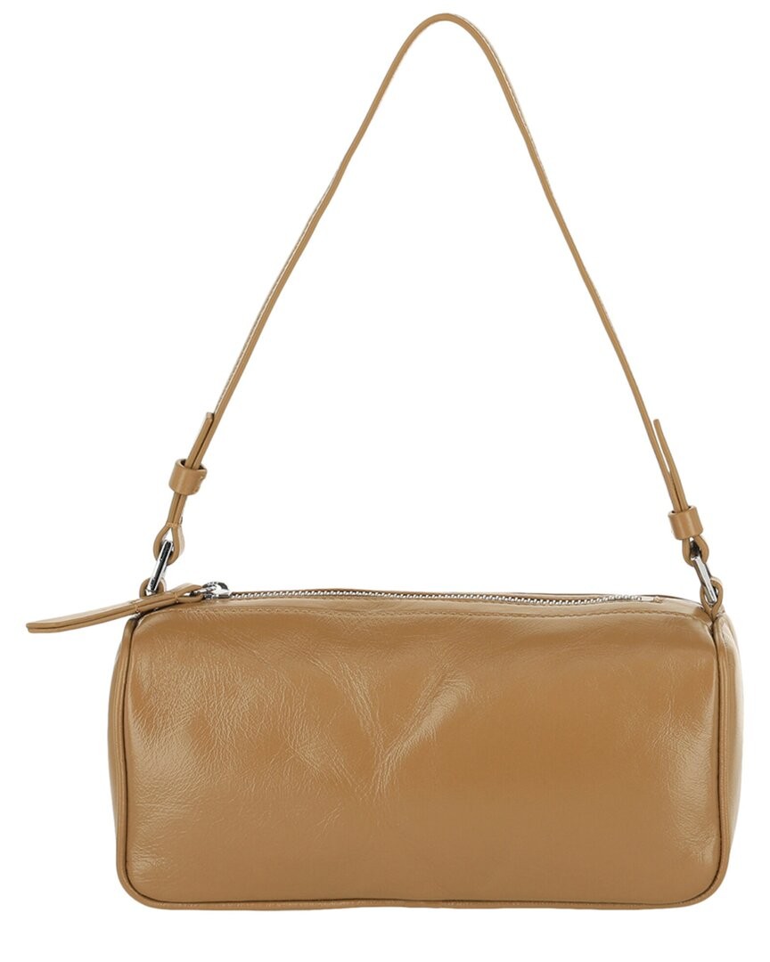 By Far Eva Creased Leather Shoulder Bag Women’s Brown