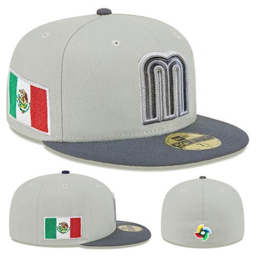 New Era Mexico Gray Graphite Fitted Hat WBC 2026 Official Baseball National Team