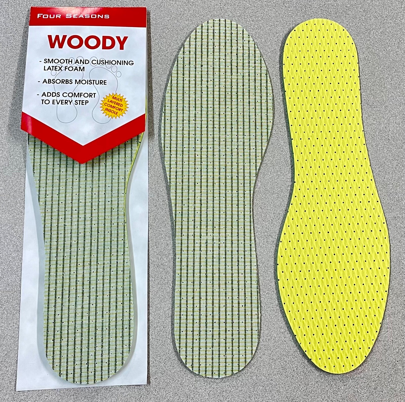 Woody Comfort Cushion Shoe Inserts Soft Latex Foam Boot Flat Insoles Men Women