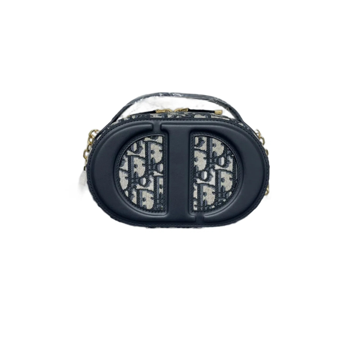 Dior Camera Case Navy Beige Black Oblique (xw072426c6r)