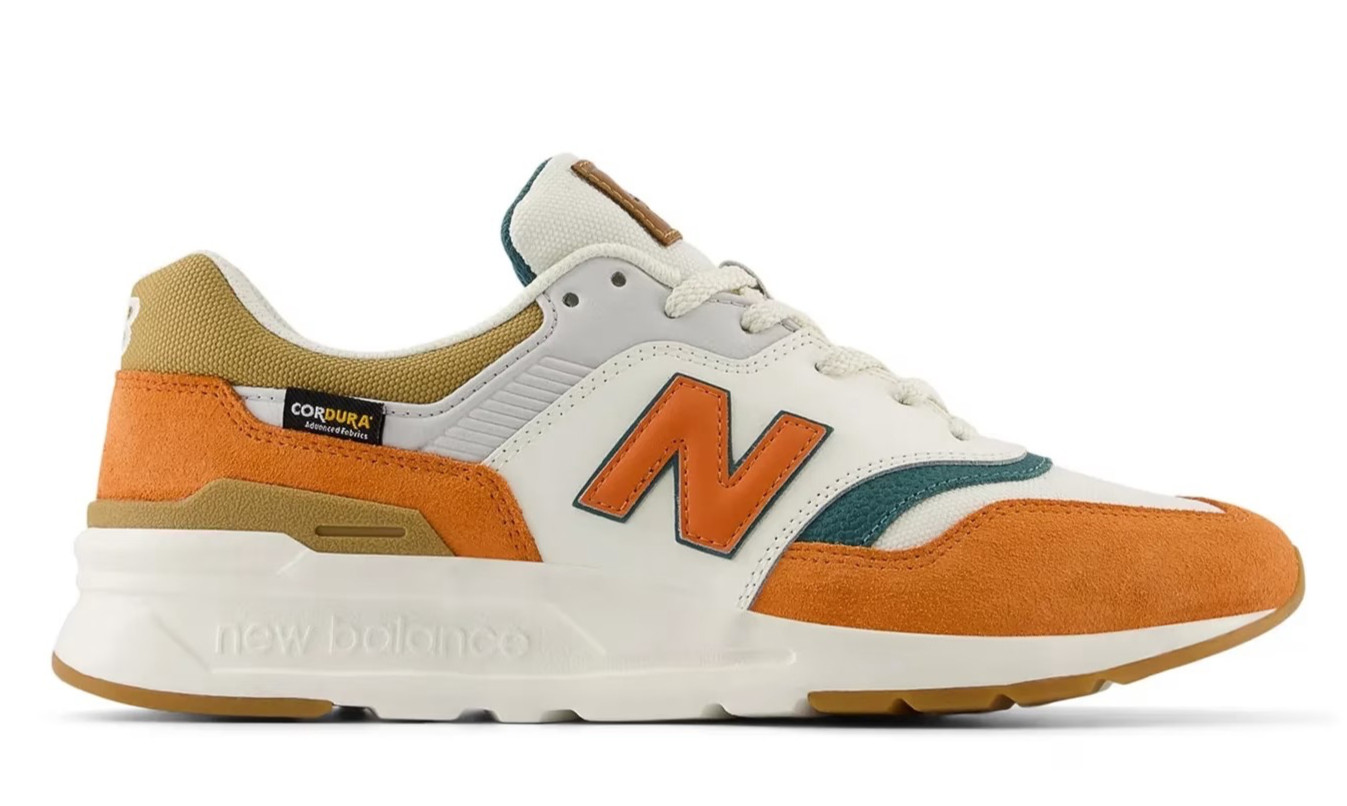 New Balance 997H CORDURA FABRIC Sea Salt Orange Multi CM997HZD Fashion Sneaker