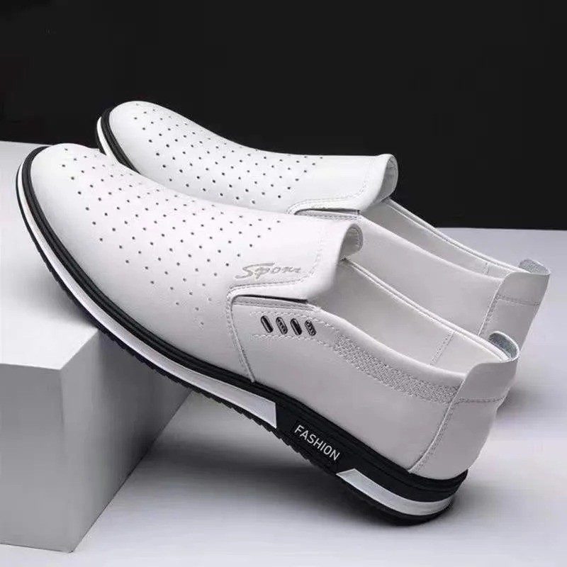Luxury Men’s Leather Loafers Slip On Moccasins Non Slip Driving Casual Shoes