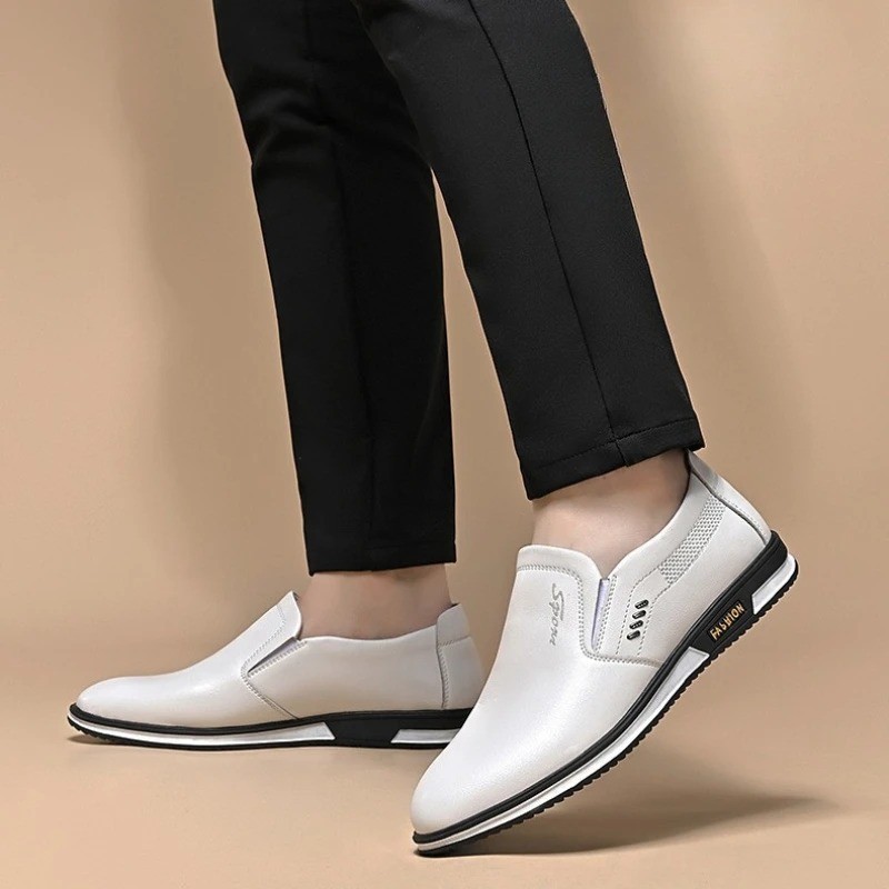Luxury Men’s Leather Loafers Slip On Moccasins Non Slip Driving Casual Shoes