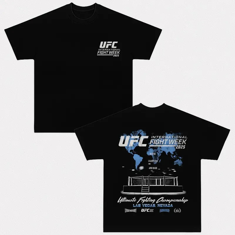 International Fight Week Crew Neck T-Shirt, MMA streetwear gift graphic t-shirt