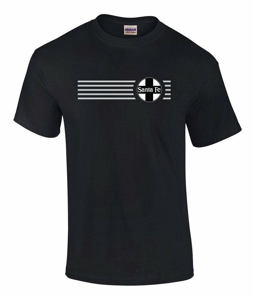 Santa Fe Railroad Black Cross Logo Tee Shirts [tee120]