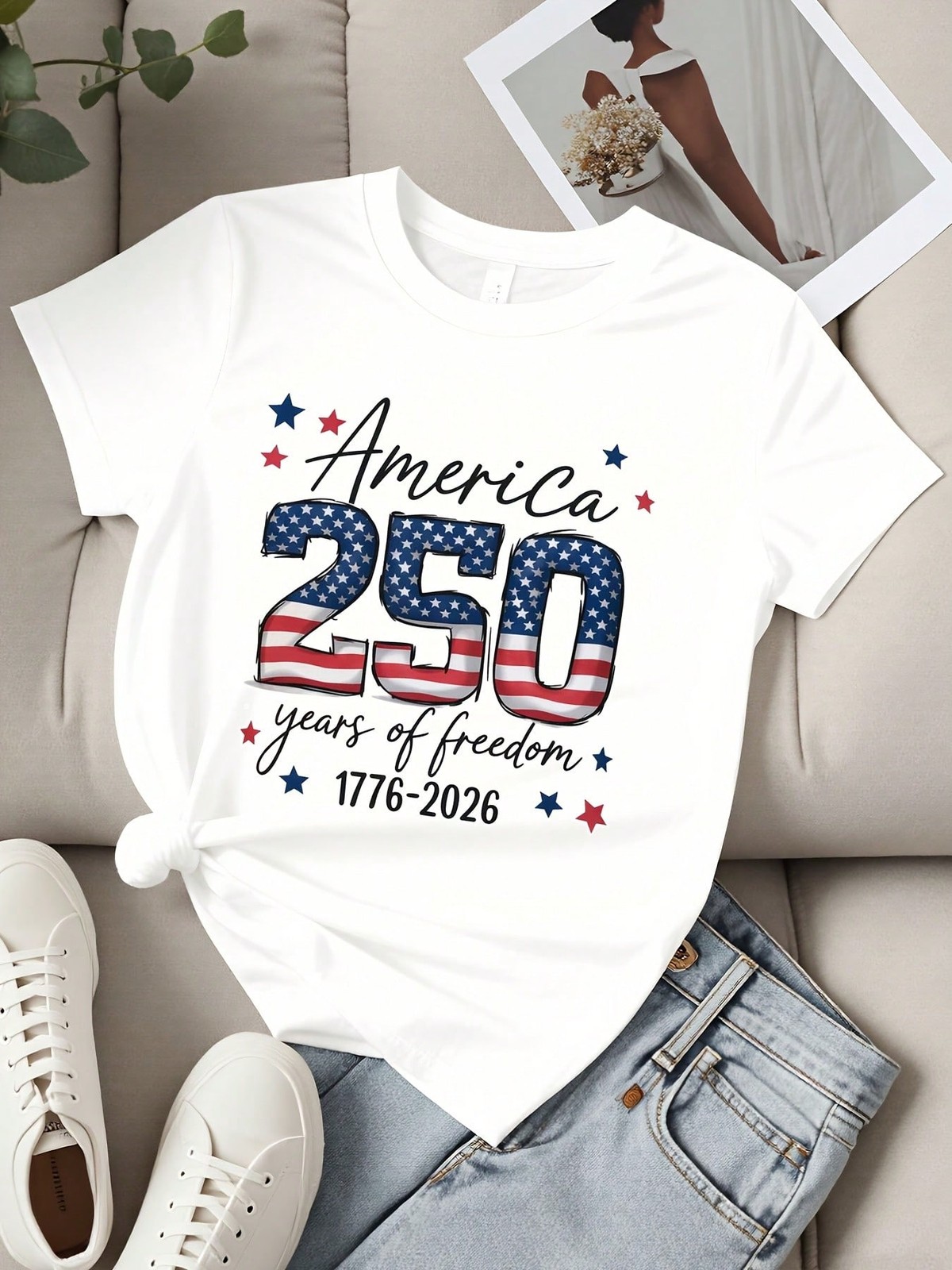 Women T Shirt America 250 Years Of Freedom 1776 2026 Patriotic Independence Day