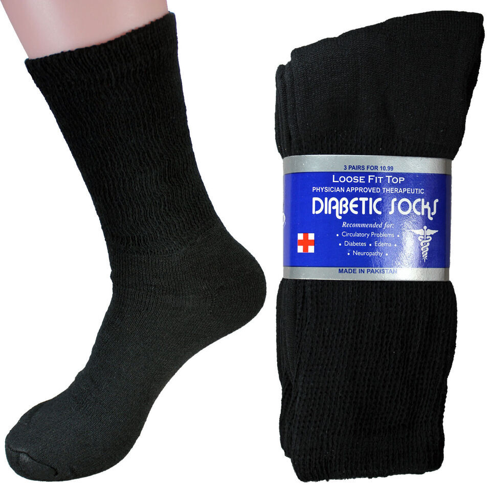 Wholesale Bulk Lots Men Diabetic Crew Socks Health Circulatory Cotton Size 9-15