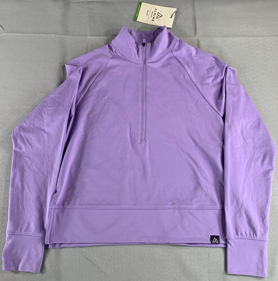 Alpine Design 1/4 Zip Pullover Lilac XS Womenâs Long Sleeve
