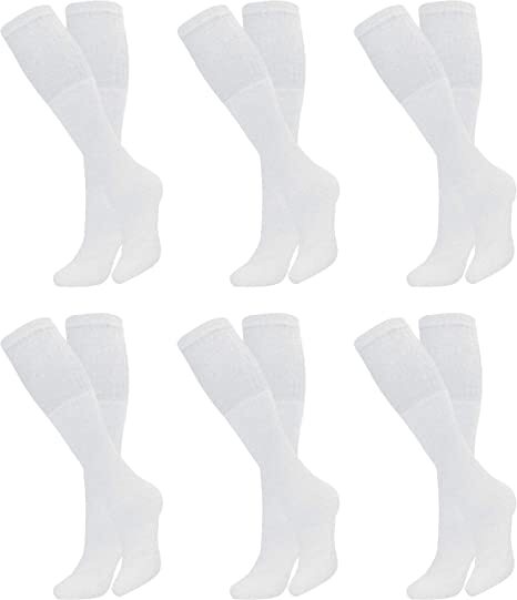 3-12 Pairs White Black Gray For Men Athletic Sports Cotton Tube Socks Size 9-15