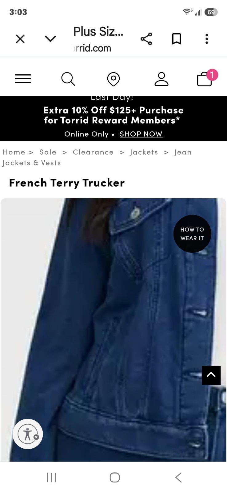 Torrid 0 sz large Stretchy French terry jacket So Comfy. was 80.00