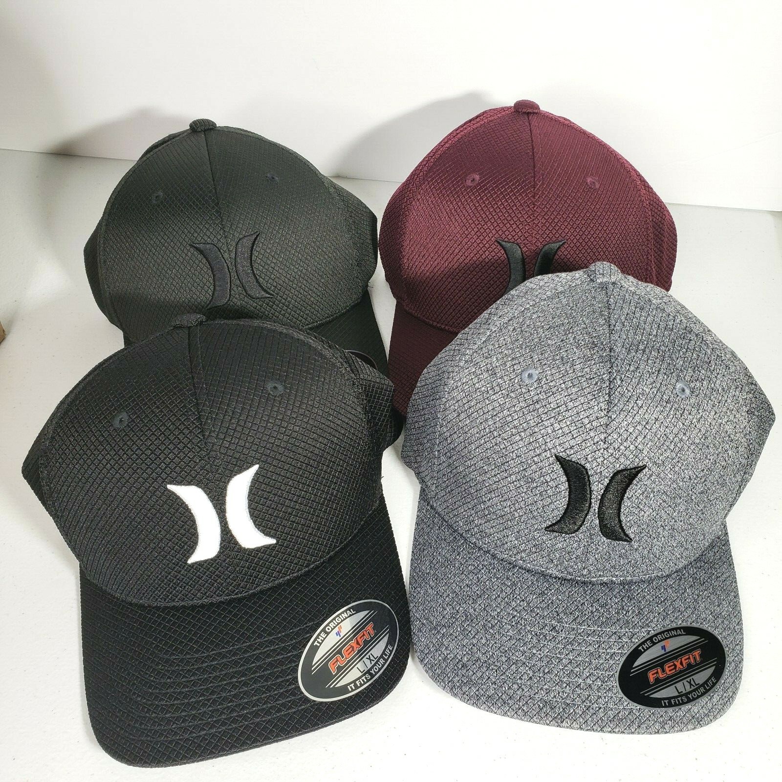 NEW – HURLEY ICON TEXTURE FlexFit Men’s Hat 83%NYLON (Multiple Variations)