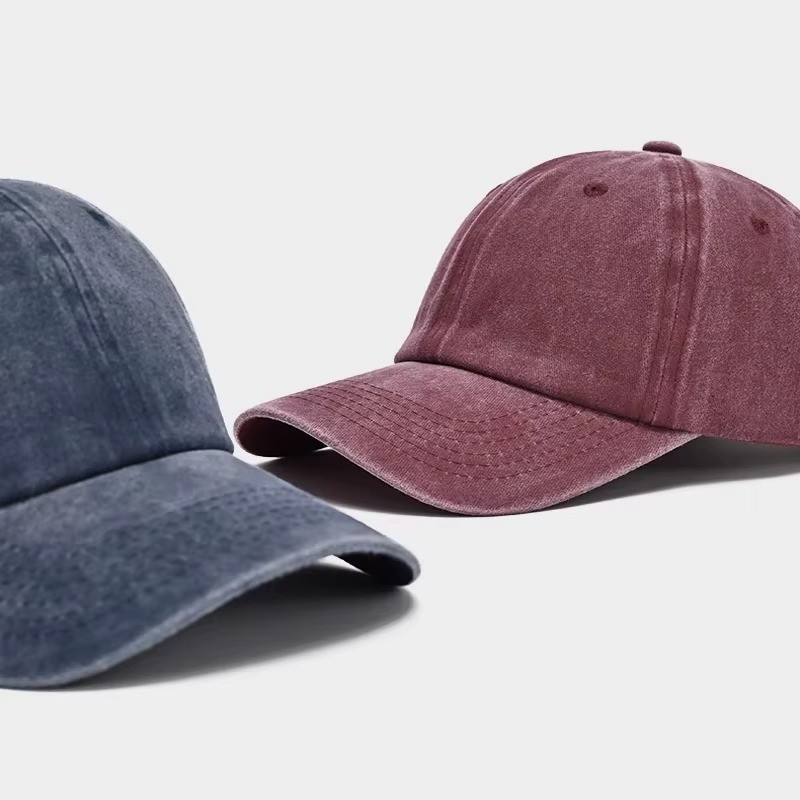 Dyed Cotton Washed Solid Plain Polo Style Baseball Ball Cap Hat Dad.