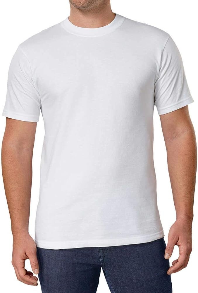 Kirkland Men’s 6-pack White 100% Cotton Crew Neck T-Shirts – FREE SHIPPING!