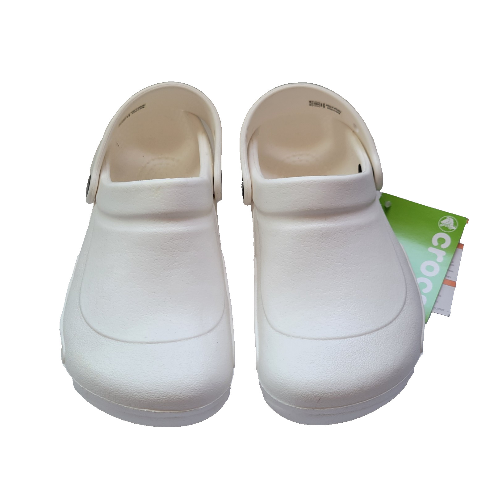 Crocs At Work Classic White Clog Shoes Size W=6/M=4 63029-2952