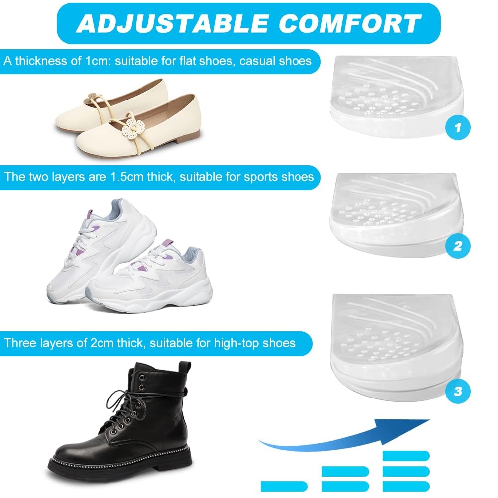 3 Layers Adjustable Heel Wedge Corrective Inserts for Supination & Pronation …