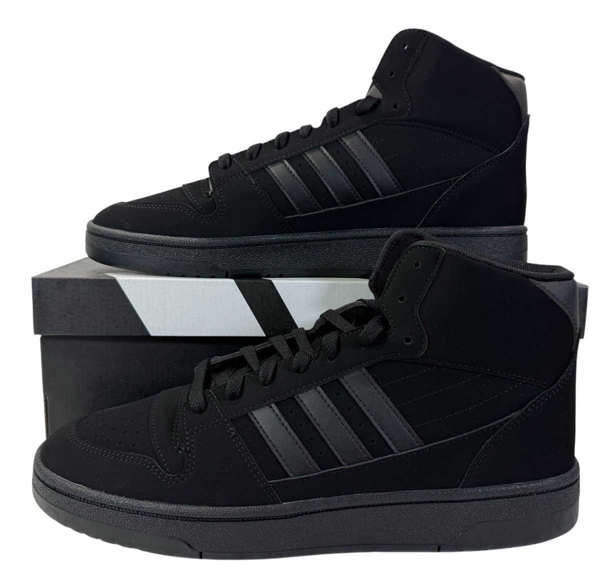 Adidas Break Start Mid Basketball Sneakers Triple Black JQ5873 Men’s 10.5