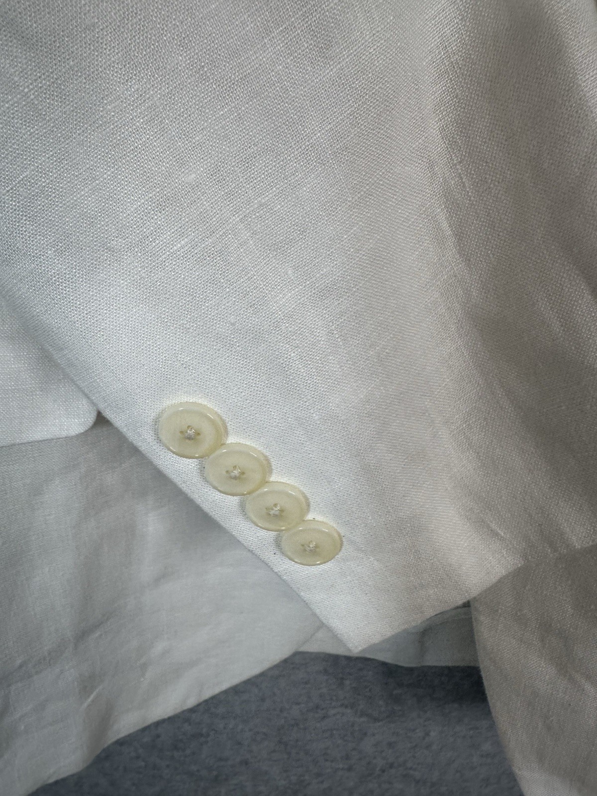 Nautica 100% Linen Blazer Mens 38S White Modern Fit Sport Coat