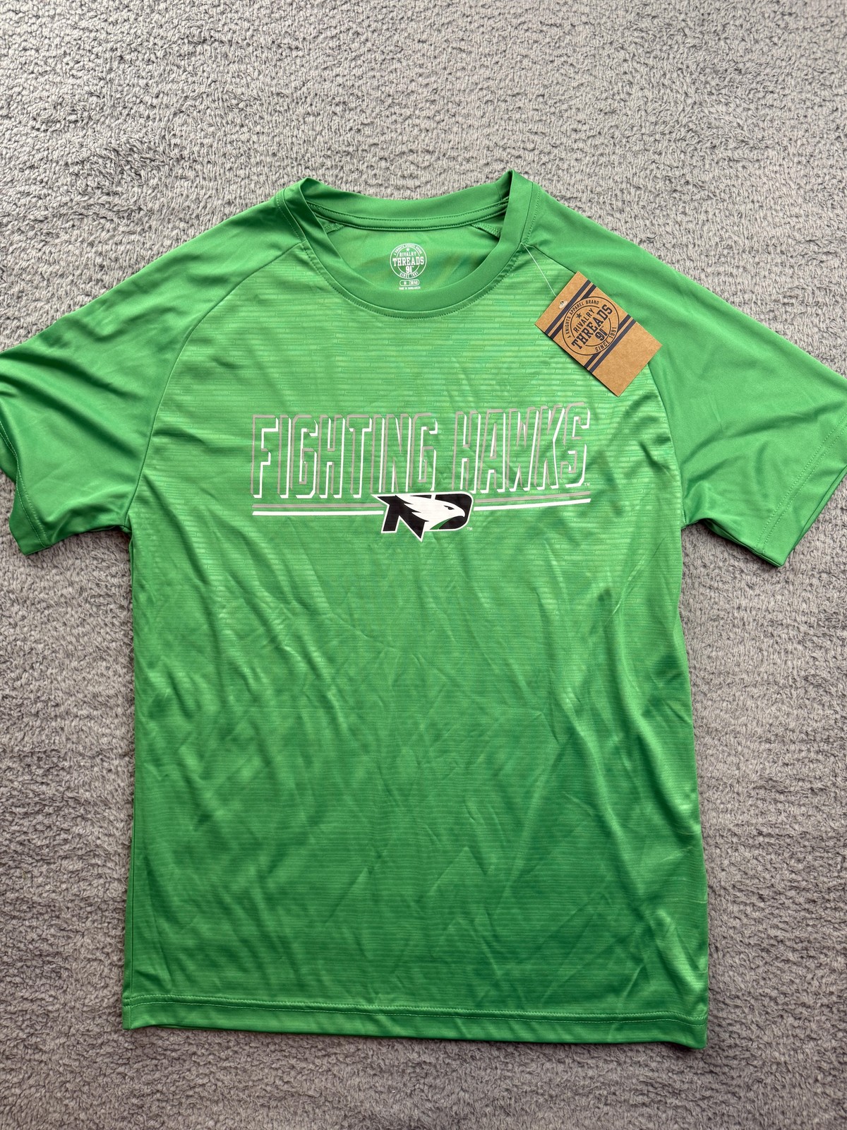 Fighting Hawks Shirt Mens Medium Green Rivalry Threads 91 Athletic Tee NCAA New