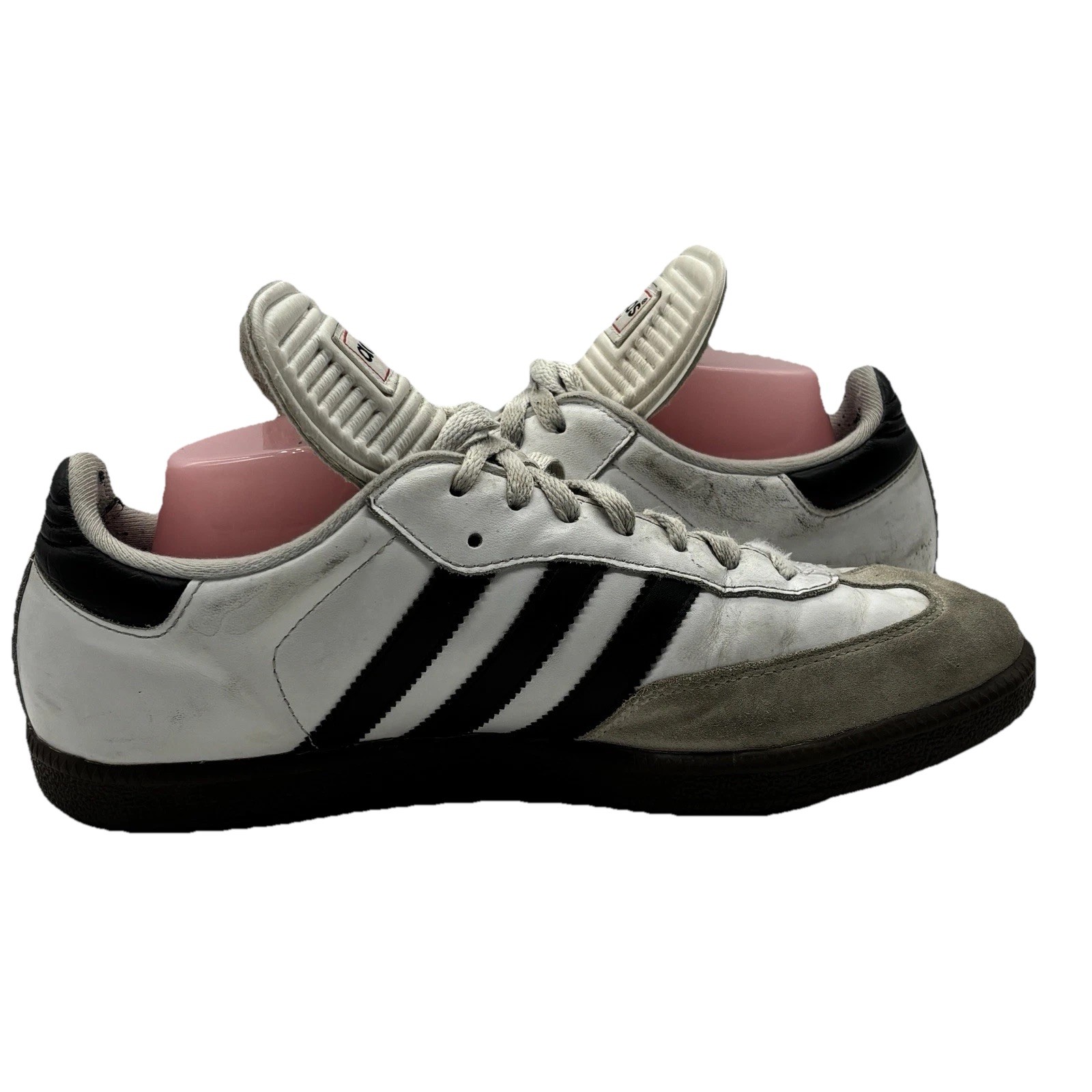 Adidas Samba Classic Mens Size 9 White Black Athletic Walking Shoes Sneakers