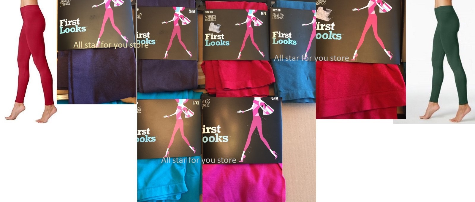 First Looks Women’s Leggings Leggings Seamless Solid Leggings S/M ,M/L ,L/XL 2X