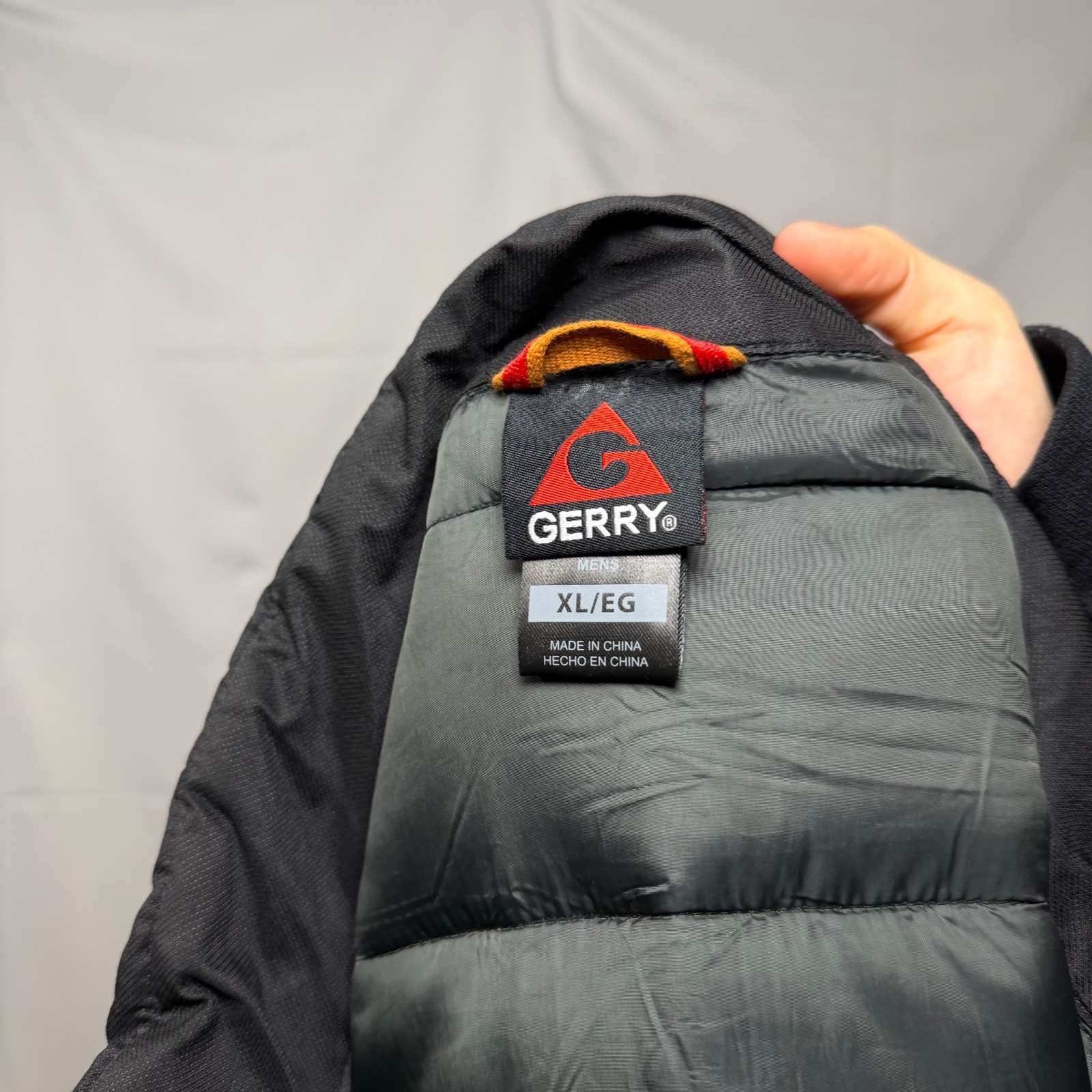 Gerry Puffer Fillpower 650 Down Jacket Packable Lightweight Men’s Size XL Black