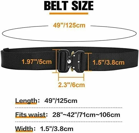 Men Casual Military Tactical Army Adjustable Quick Release Belt Light Weight