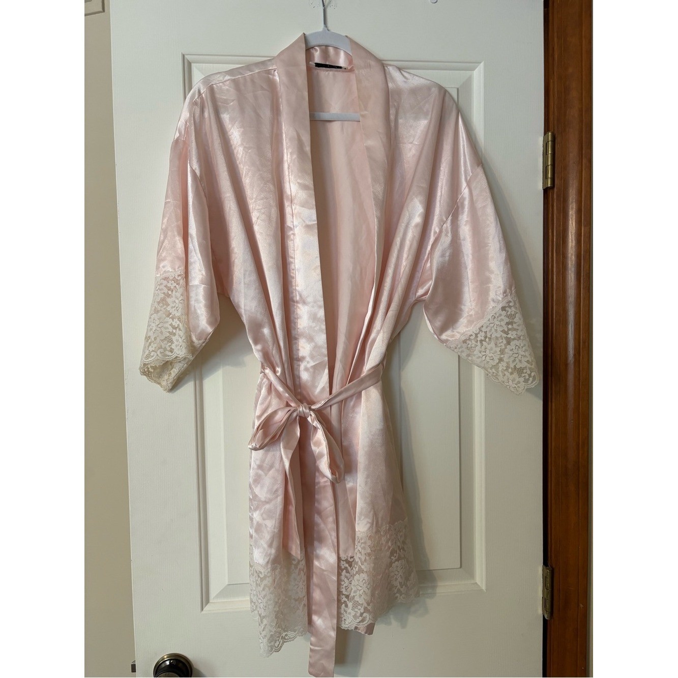 Dior Pink Satin Lace Robe