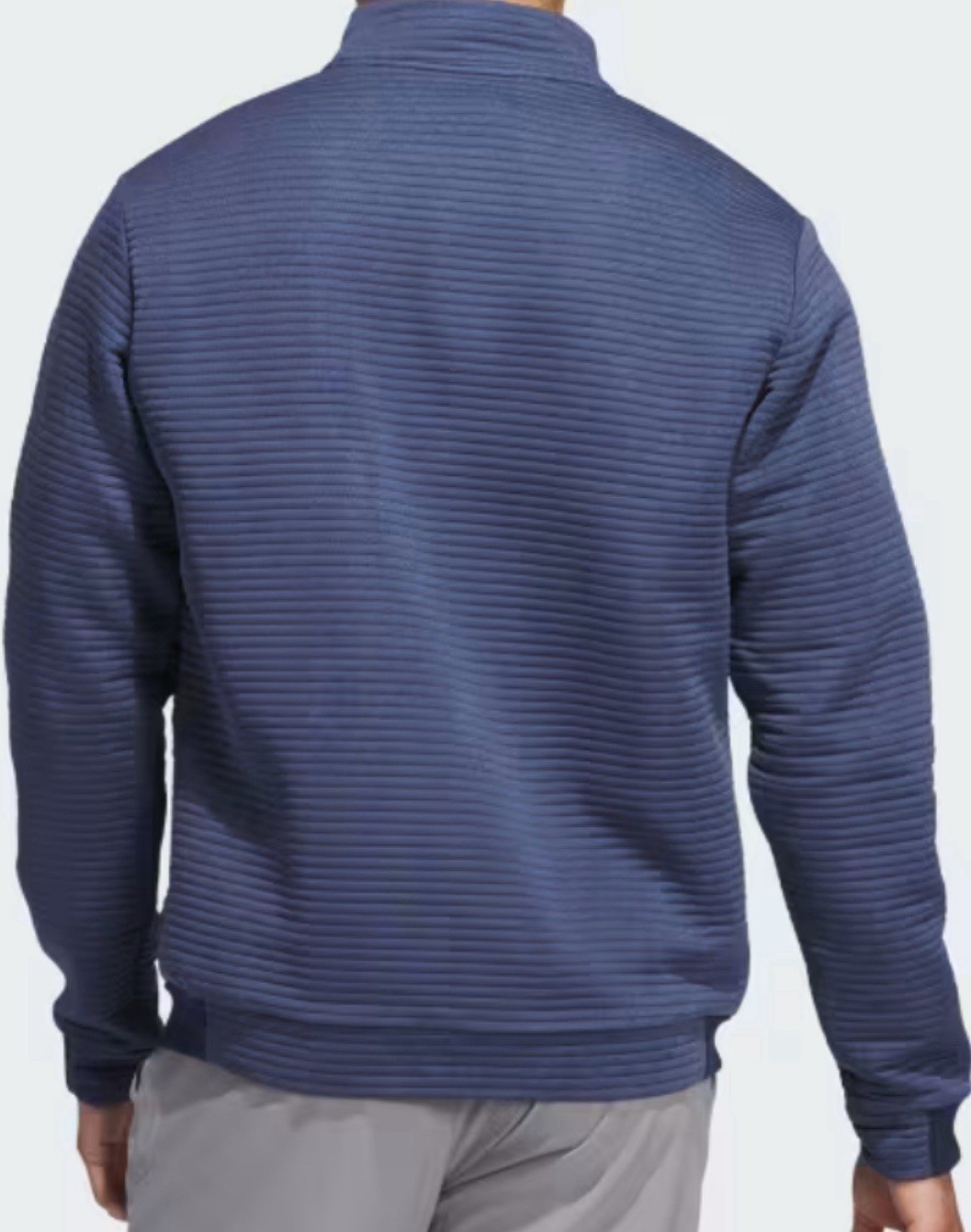 ADIDAS ULTIMATE365 DWR TEXTURED QUARTER-ZIP PULLOVER SWEATER Medium Blue Col NWT