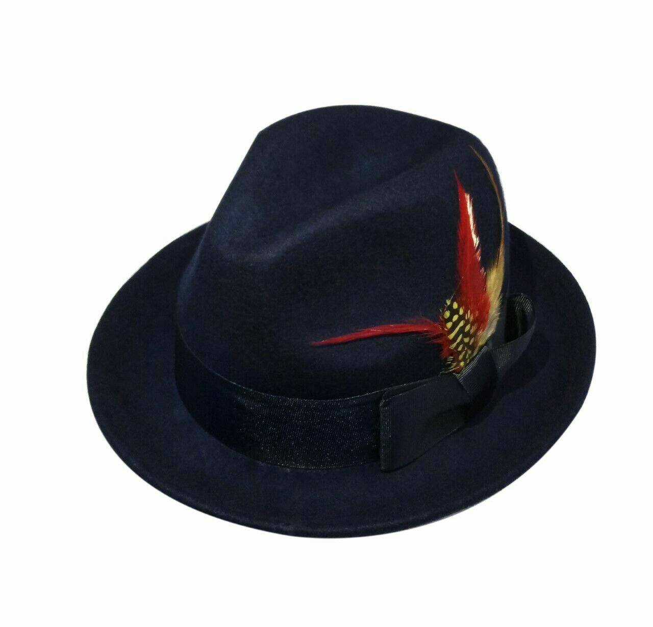 New Men’s 100% Wool Quality Fedora Trilby God Father Hat S-XL by Fortino Landi
