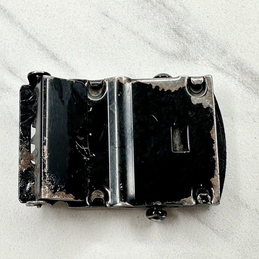 Black Web Clamp Military Style Slide Belt Buckle Simple Basic Unisex