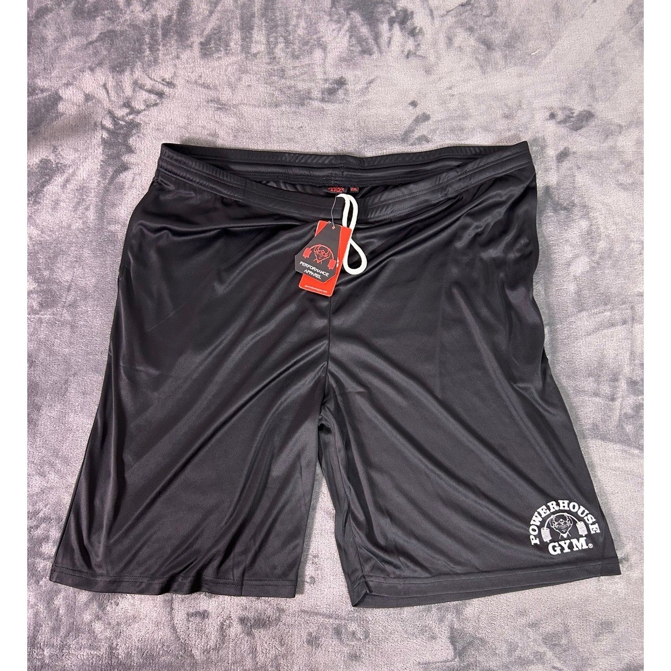Y2K Powerhouse Gym Men’s Performance Training Shorts 2XL Black Athletic NWT