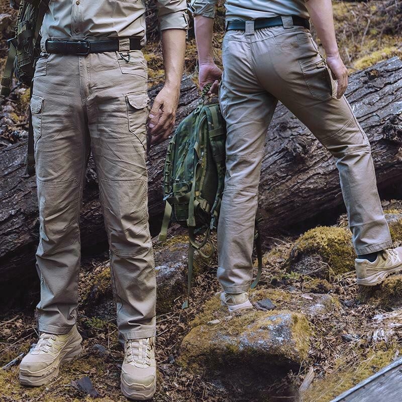 Men’s Work Cargo Pants Tactical Combat Pants Outdoor Hiking Waterproof Trousers