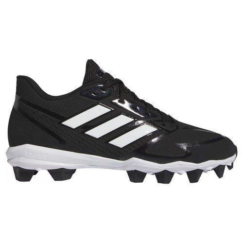 Adidas Men’s 12 Icon 8 Mid MD Molded Baseball Cleats Black White EU 46 2/3