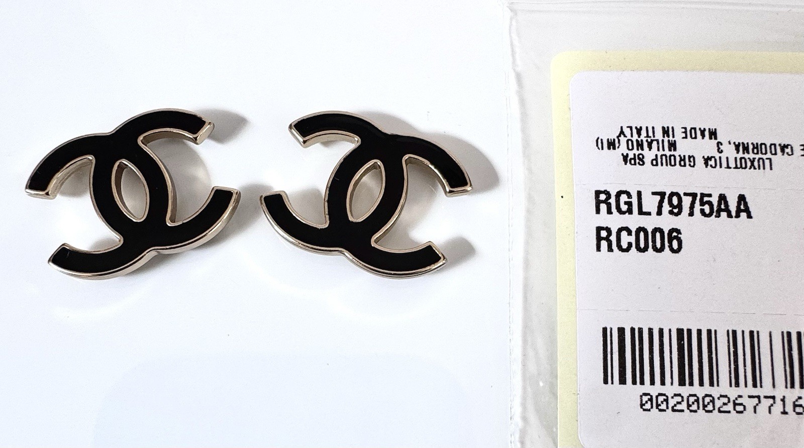 Chanel CH5541 Sunglasses BLACK / GOLD Replacement Push-in Temple Logo 1-pair NEW