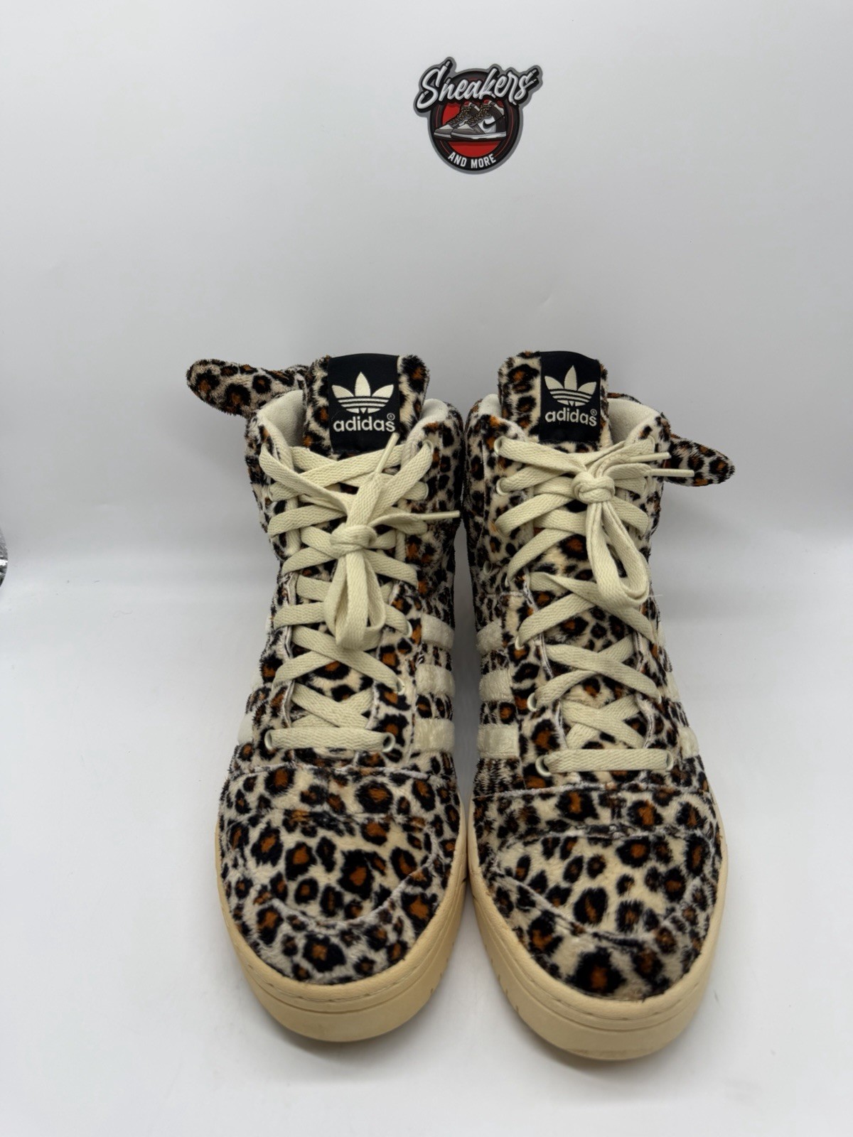 Adidas x Jeremy Scott Leopard Cheetah Animal Tail Wings Bear Mens V24536 Size 12