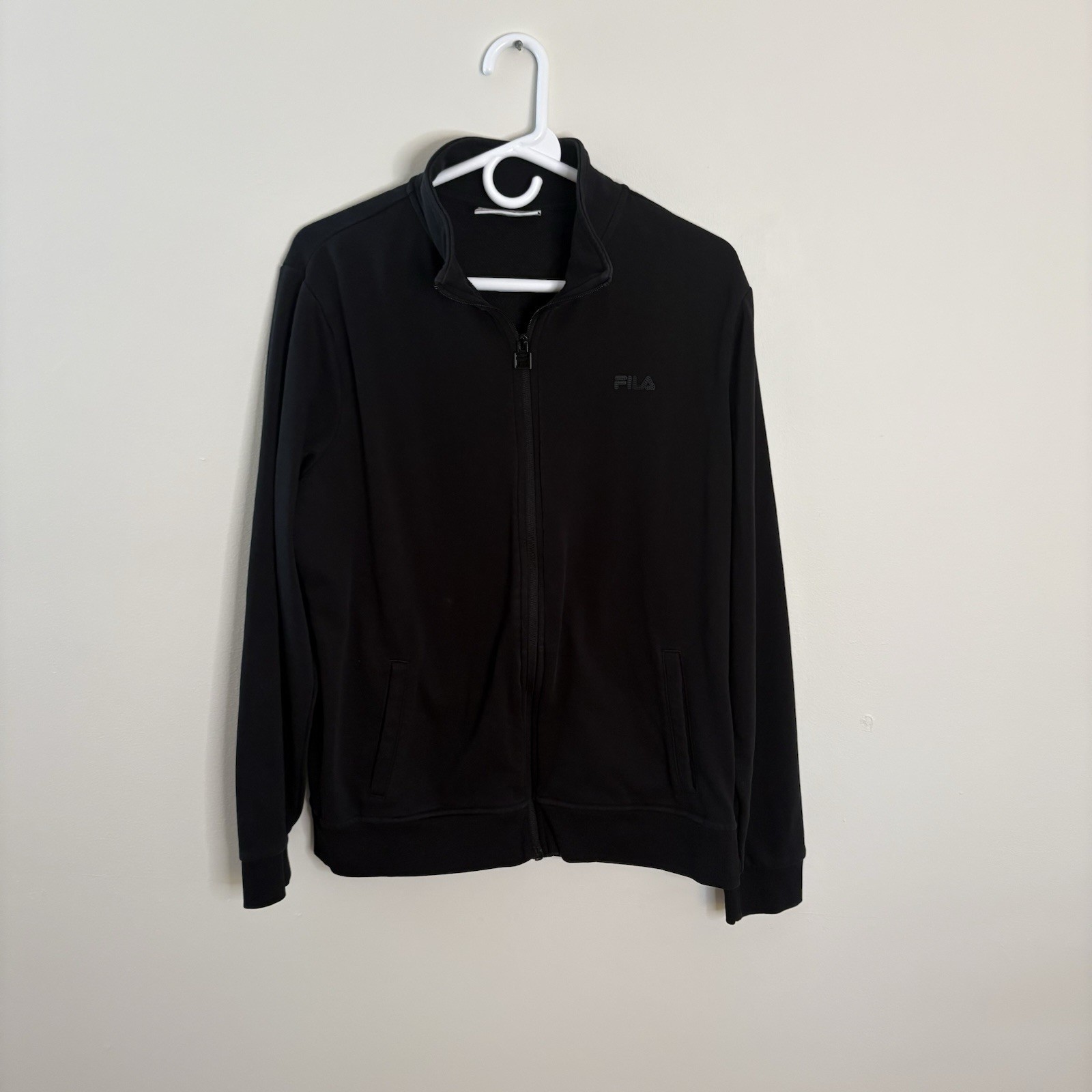 FILA Sport Men’s XL Black Full Zip Sweater Sweatshirt Work Casual Sporty Fall P6
