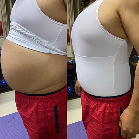 Shaperluv for Men Shaperluv Tank Compression Shirt Gynecomastia Belly Shapewear