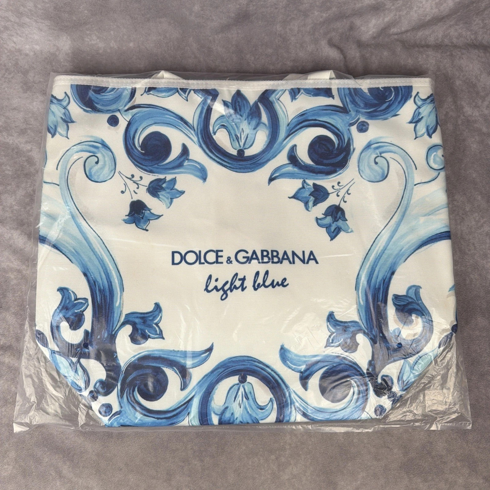 Dolce&Gabbana Light Blue Cooler Bag Insulated Tote Lunch Picnic Beach Travel NEW